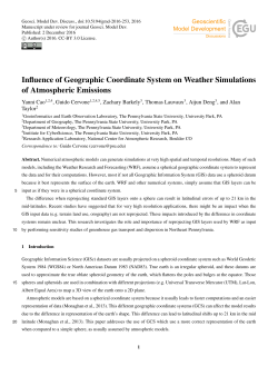 Influence of Geographic Coordinate System on Weather Simulations