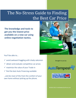 The No-Stress Guide to Finding the Best Car Price