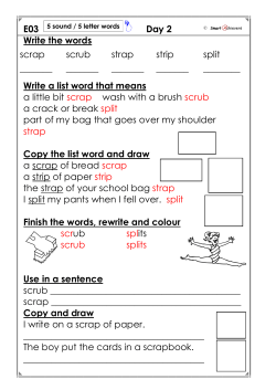 E03 Day 2 Write the words Write a list word that means a little bit