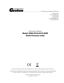 Model 3500 Earth Pressure