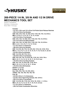 268-piece 1/4 in, 3/8 in and 1/2 in drive