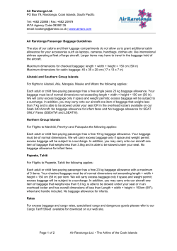 Baggage Guidelines