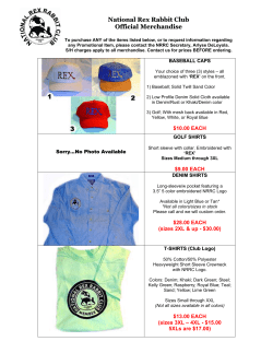 NRRC Supplies Order Form - National Rex Rabbit Club