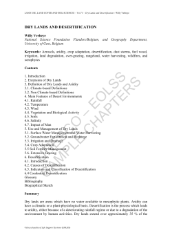 Dry Lands and Desertification