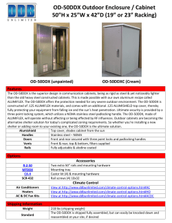OD-50DDX Outdoor Enclosure / Cabinet 50&rdquo;H x 25&rdquo;W x 42&rdquo;D (19&rdquo; or