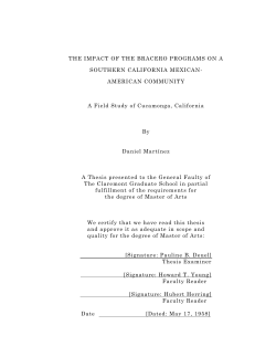the impact of the bracero programs on a