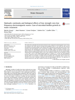 Hydraulic continuity and biological effects of low strength very low