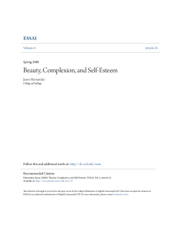 Beauty, Complexion, and Self-Esteem
