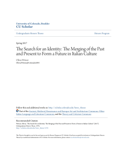 The Search for an Identity: The Merging of the Past and