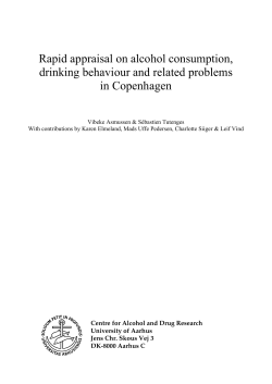 Rapid appraisal on alcohol consumption, drinking behaviour and