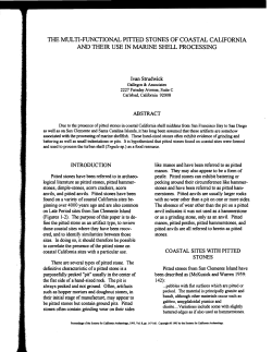 the multi&middot;functional pitted stones of coastal california and their use in