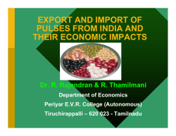export and import of pulses from india