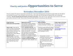 Opportunities to Serve - St Mary Magdalen Brighton Michigan