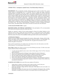 Contemporary Spanish Society