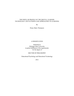 THE POPULAR PROFILE OF THE DIGITAL LEARNER