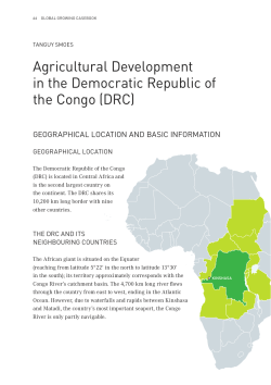 Agricultural Development in the Democratic Republic of the Congo