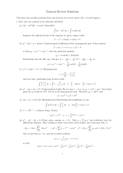 General Review Solutions