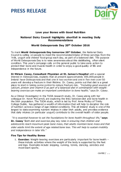 press release - National Dairy Council