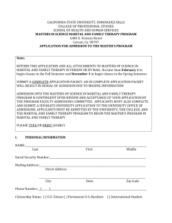 school of health and human services masters