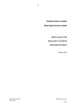 Fairfield Cedrus Limited Bayerngas Europe Limited