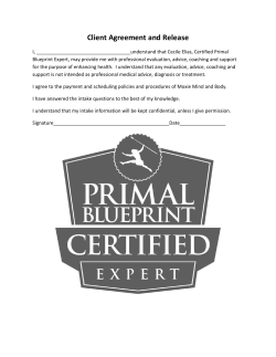 Primal Blueprint Coaching Intake Form