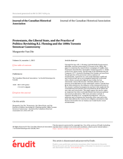 Protestants, the Liberal State, and the Practice of Politics