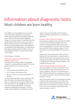 Information about diagnostic tests
