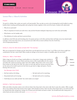 Lesson Plan 2 - Delta Dental of Colorado