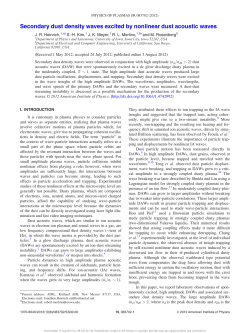 Secondary dust density waves excited by nonlinear dust acoustic