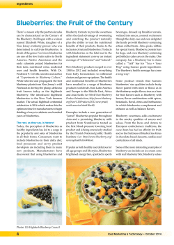 Blueberries: the Fruit of the Century