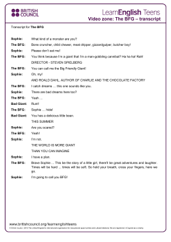 The BFG &ndash; transcript
