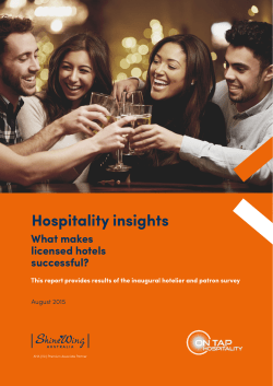 Hospitality insights - ShineWing Australia