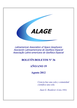 BOLET&Iacute;N/BOLETIM N&ordm; 36 A&Ntilde;O/ANO 19 Agosto 2012