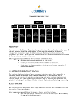 committee descriptions - Pi Kappa Phi Fraternity