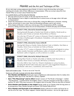 Hamlet and the Art and Technique of Film