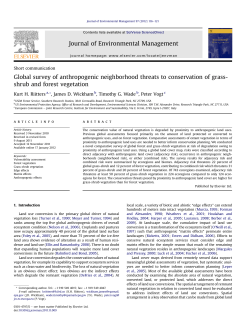 Global survey of anthropogenic neighborhood threats