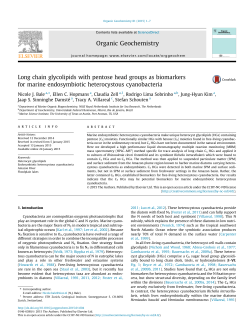Long chain glycolipids with pentose head groups as biomarkers for