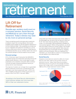 Lift Off for Retirement - Hollander and Lone, LLC