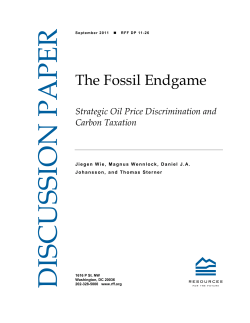 The Fossil Endgame: Strategic Oil Price