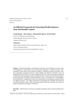 An Efficient Framework for Extracting Parallel Sentences from Non