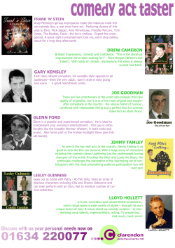 comedy - Clarendon Entertainment