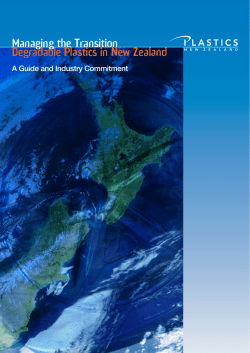 Degradable Plastics in New Zealand Managing the