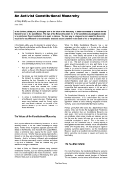 An Activist Constitutional Monarchy