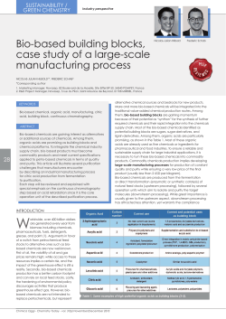 bio-based building blocks, case study of a large-scale