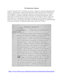 The Zimmerman Telegram.