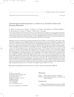 Lymphangioleiomyomatosis: a study of 72 patients from the Spanish