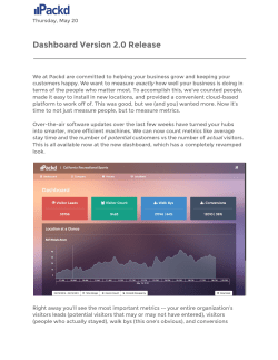 Dashboard Version 2.0 Release