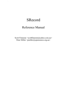 SRecord - SourceForge