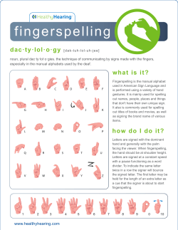 fingerspelling - Healthy Hearing