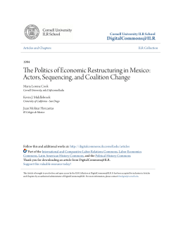 The Politics of Economic Restructuring in Mexico: Actors